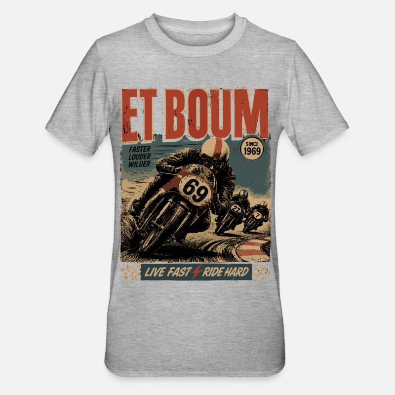 ET BOUM - T-shirt polycoton Unisexe - gris chiné