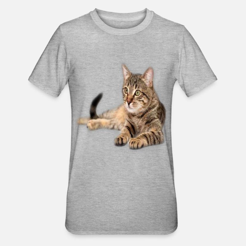 chat - T-shirt polycoton Unisexe - gris chiné