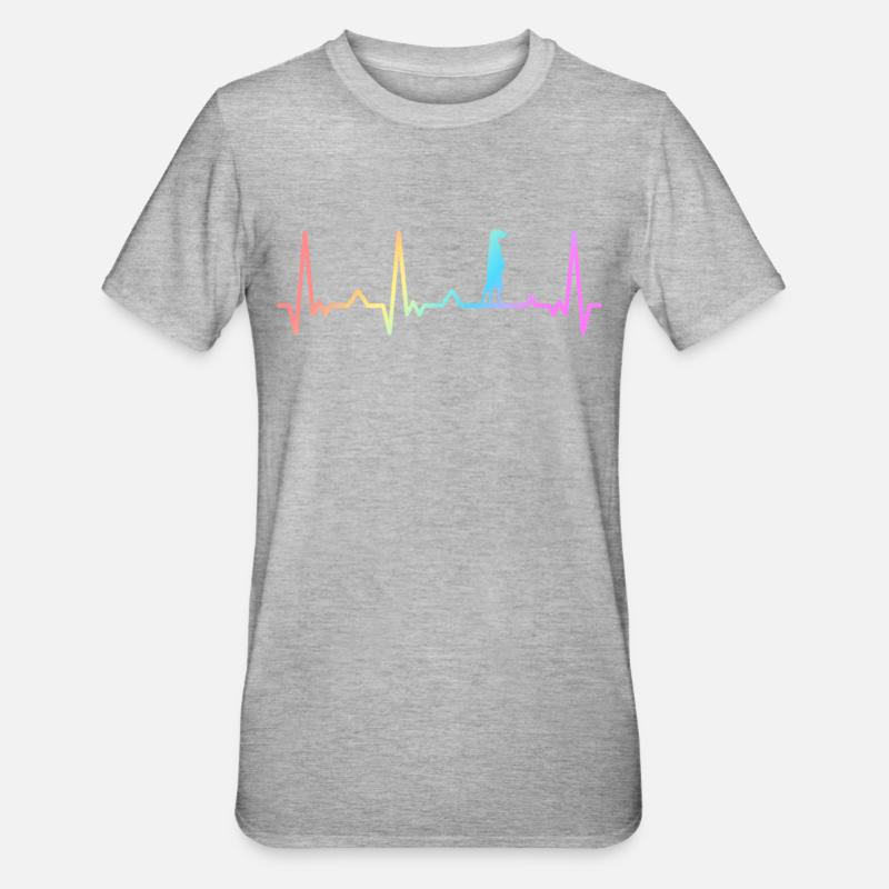Erdmännchen Scharrtier Tier - Unisex Polycotton T-Shirt - Grau meliert