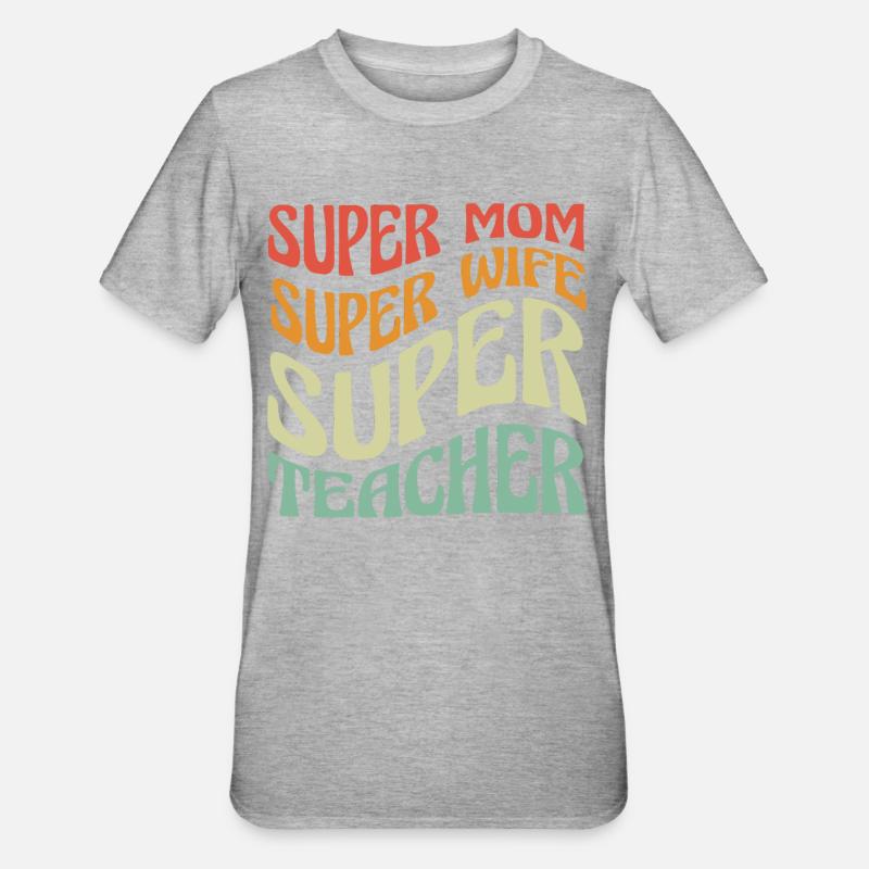 Enseignant Professeur d’école Enseignant Enseignant - T-shirt polycoton Unisexe - gris chiné