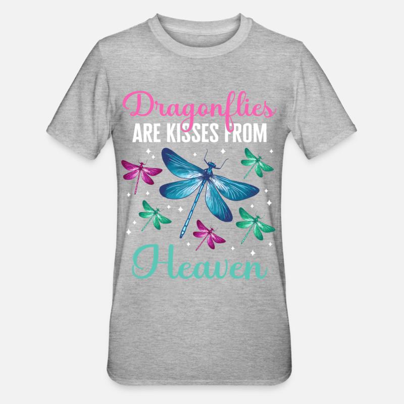 Libellule Libellules Insectes Nature - T-shirt polycoton Unisexe - gris chiné