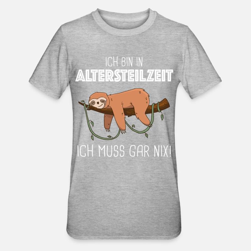 Altersteilzeit ATZ - Unisex Polycotton T-Shirt - Grau meliert