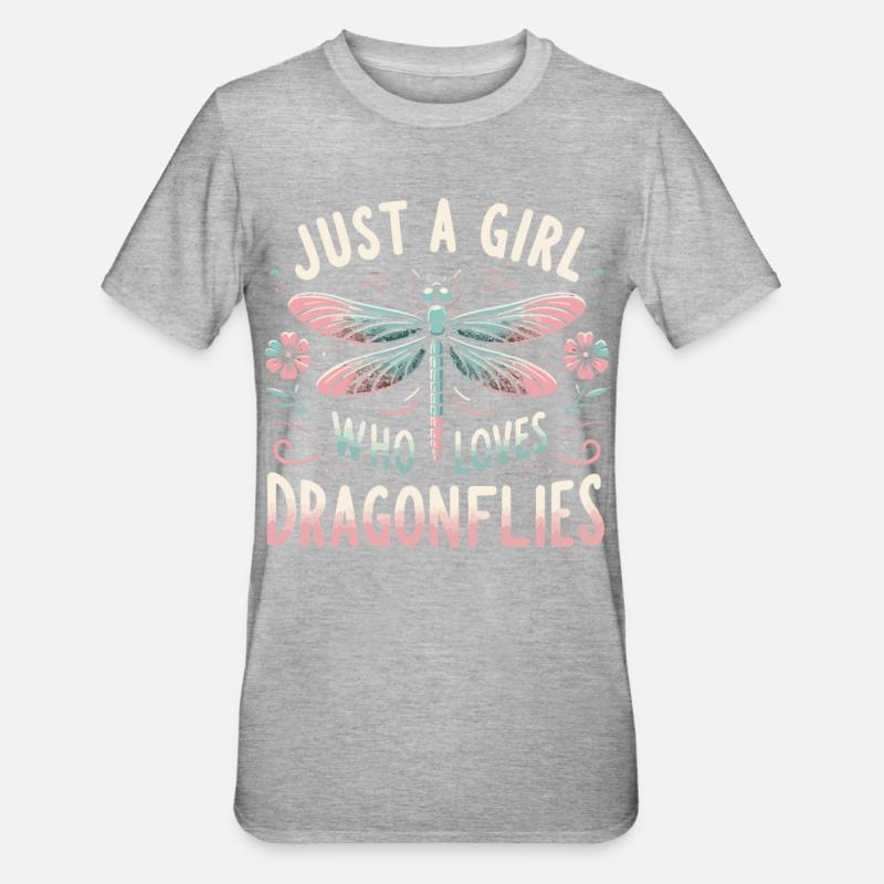 libellule libellules insectes nature - T-shirt polycoton Unisexe - gris chiné