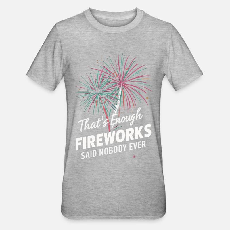 Pyrotechnician Fireworks Pyrotechnics - Unisex Polycotton T-Shirt - heather grey