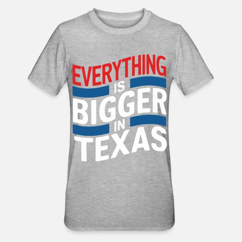 Texas State Texans Texas - Unisex Polycotton T-Shirt - heather grey