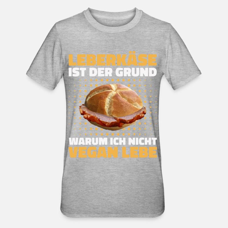 Leberkäs Bayern Leberkas Semmel Fleischkäse - T-shirt polycoton Unisexe - gris chiné