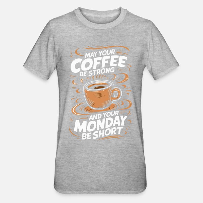 Kaffee Kaffees Trinker - Unisex Polycotton T-Shirt - Grau meliert