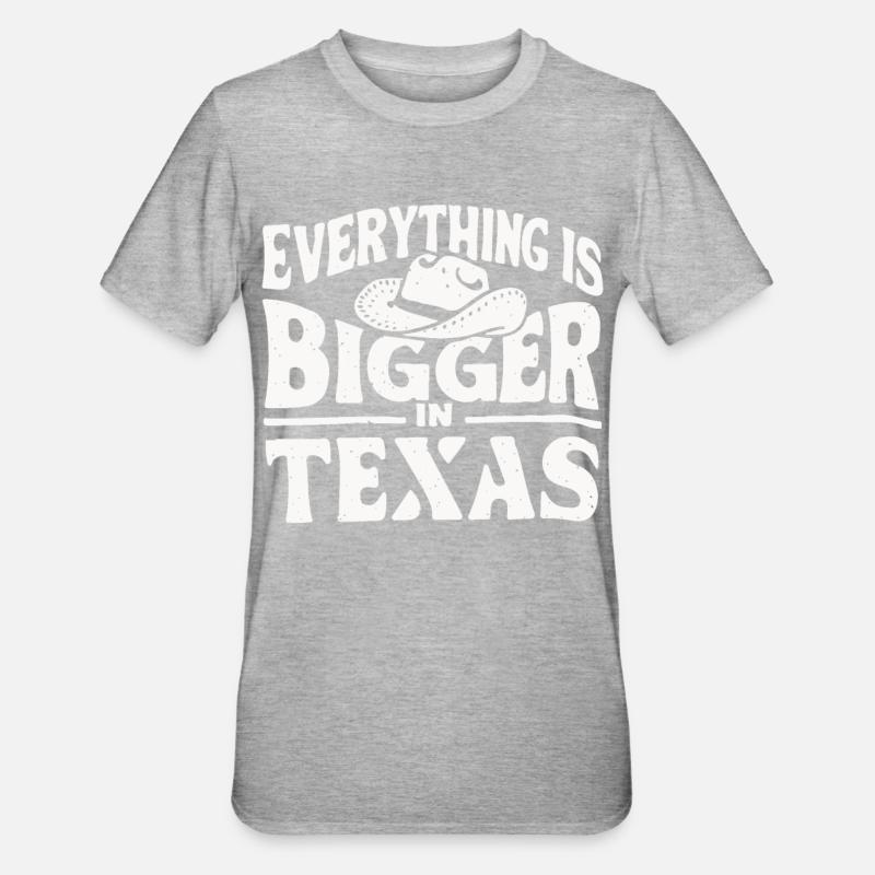 État du Texas Texans Texas - T-shirt polycoton Unisexe - gris chiné