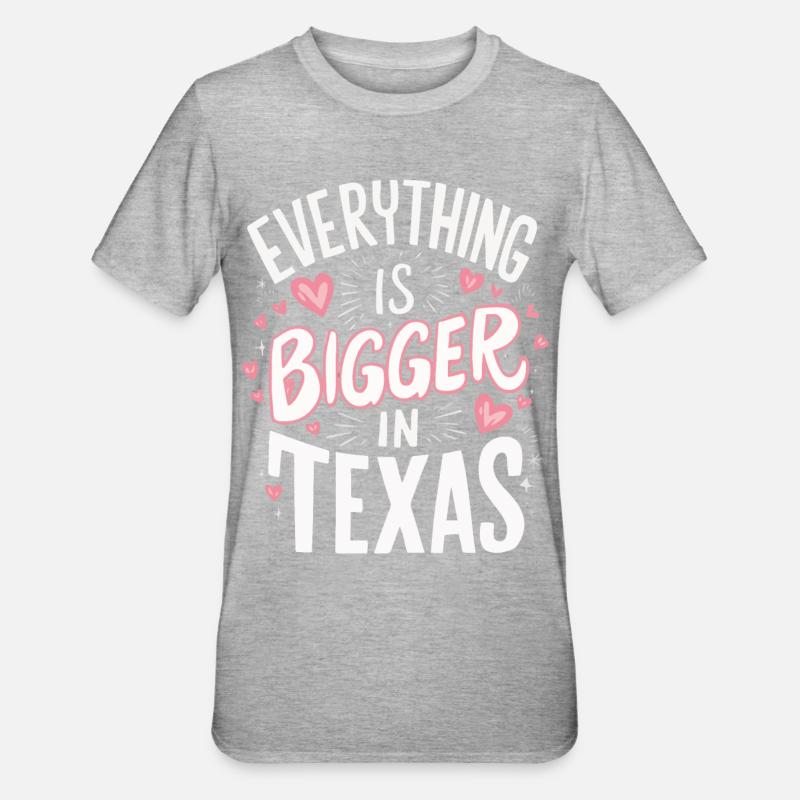 État du Texas Texans Texas - T-shirt polycoton Unisexe - gris chiné