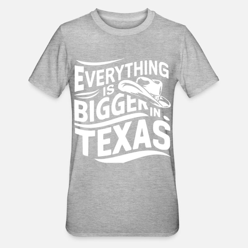 État du Texas Texans Texas - T-shirt polycoton Unisexe - gris chiné