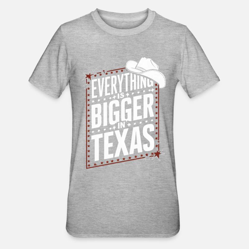 Texas State Texans Texas - Unisex Polycotton T-Shirt - heather grey