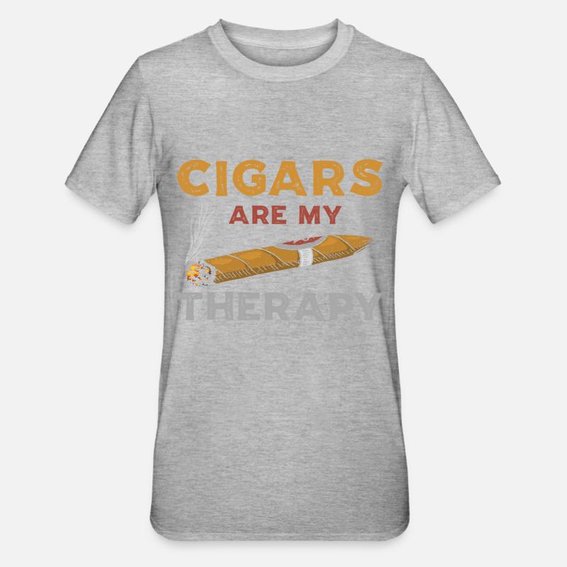 Zigarren Geschenk - Unisex Polycotton T-Shirt - Grau meliert