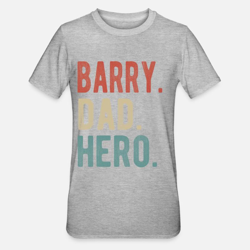 Barry Papa Held - Unisex Polycotton T-Shirt - Grau meliert