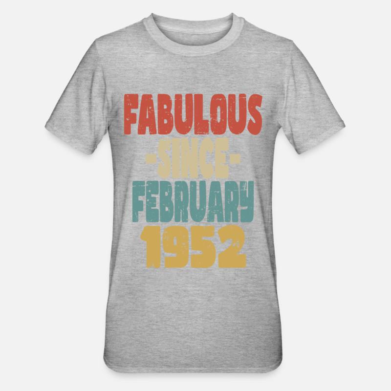 Fabuleux Février 1952 - T-shirt polycoton Unisexe - gris chiné
