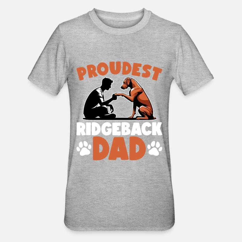 Rhodesian Ridgeback Dad Rhodesian Ridgeback - Unisex Polycotton T-Shirt - heather grey