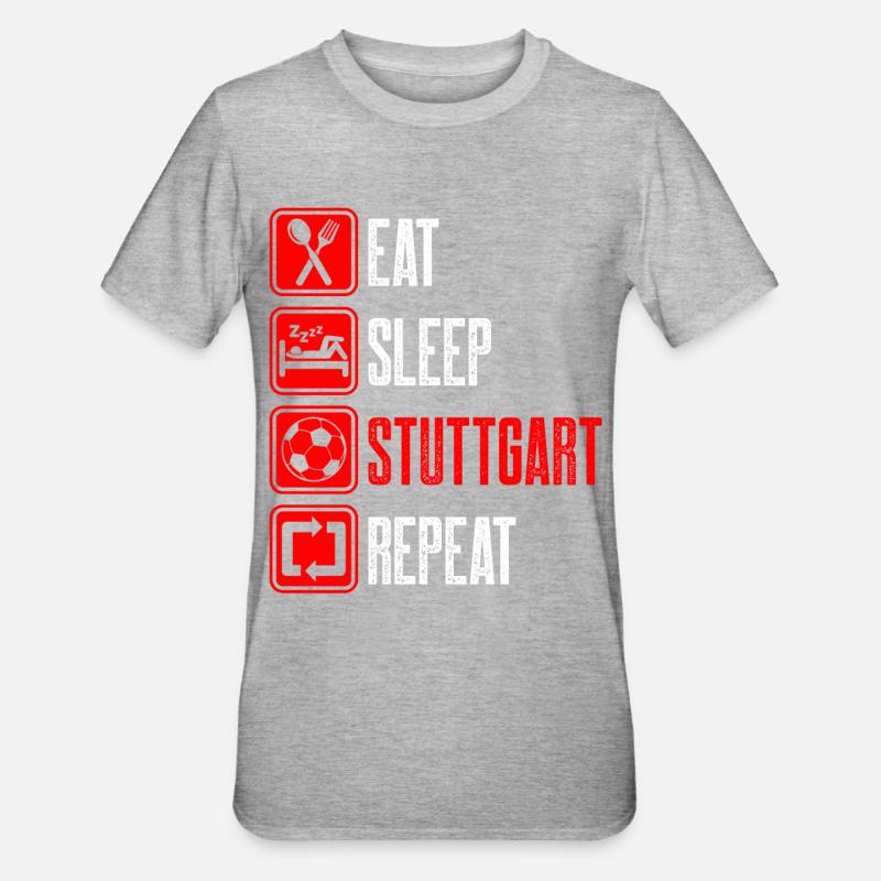 Repeat Stuttgart - Unisex Polycotton T-Shirt - heather grey