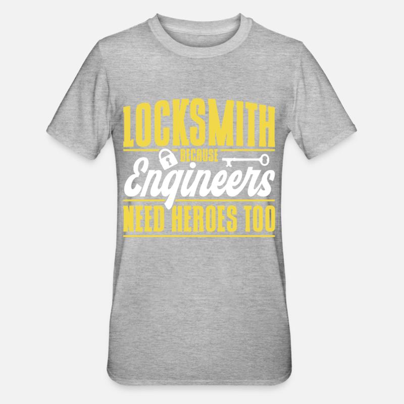 Locksmith Lock Picking Employee Locksmith - Unisex Polycotton T-Shirt - heather grey