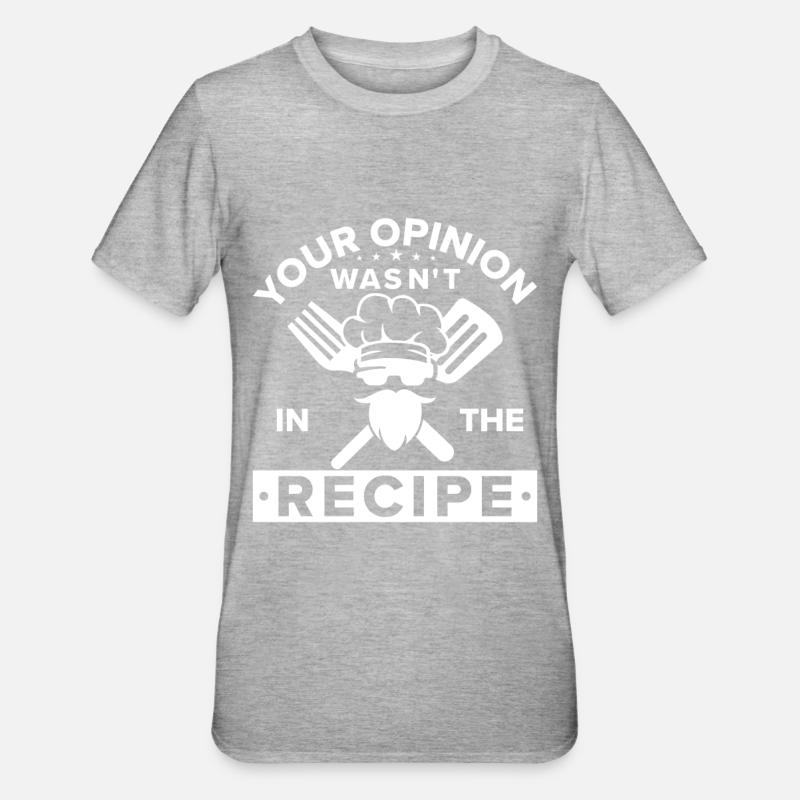 Chef Citation Cadeau Drôle Chef - T-shirt polycoton Unisexe - gris chiné