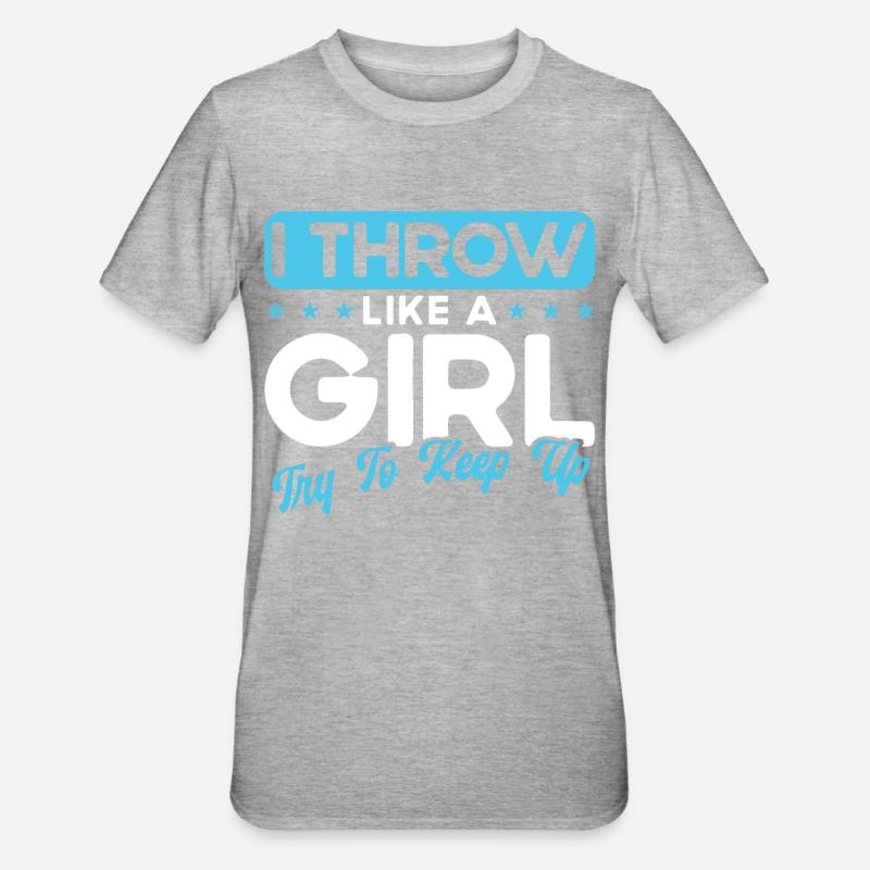 Discus Throw Discus Thrower Cadeau - T-shirt polycoton Unisexe - gris chiné
