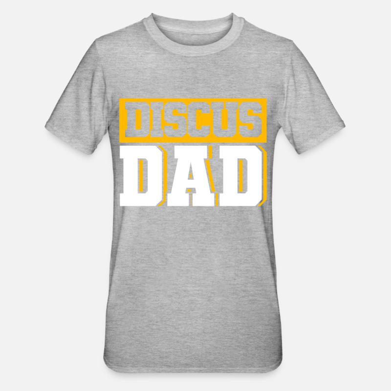 Diskuswerfen Diskuswerfer Geschenk - Unisex Polycotton T-Shirt - Grau meliert