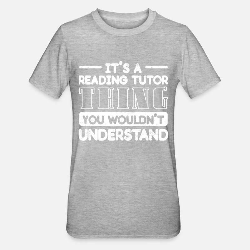 Tutor Geschenk Tutor - Unisex Polycotton T-Shirt - Grau meliert