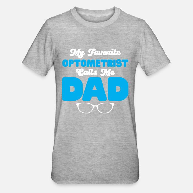 Optiker Geschenk Optometrie - Unisex Polycotton T-Shirt - Grau meliert