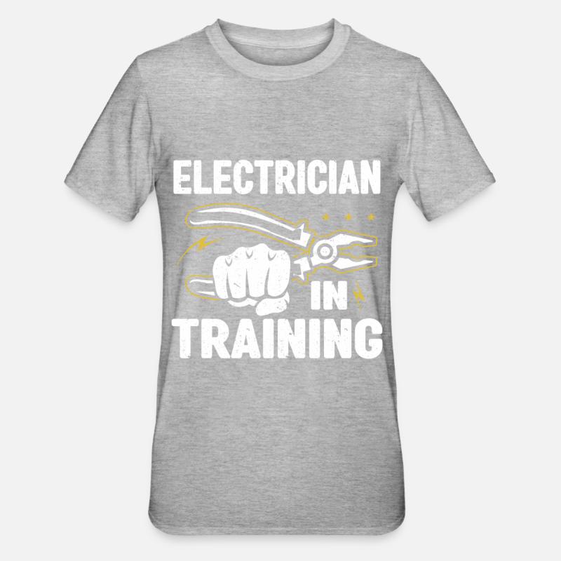 Elektriker Geschenk - Unisex Polycotton T-Shirt - Grau meliert