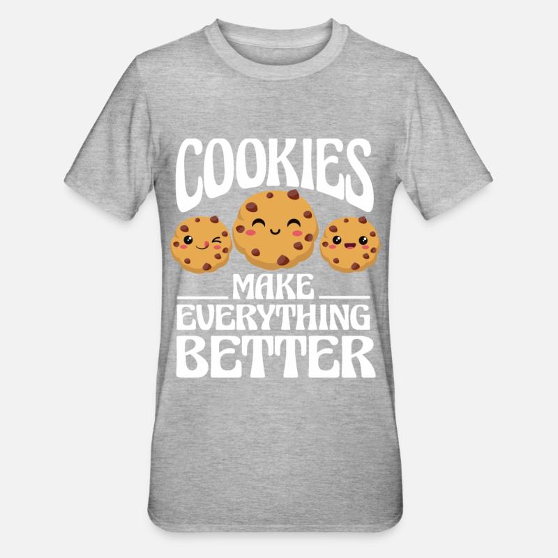 Biscuits Cuisson Noël Cookie Baker - T-shirt polycoton Unisexe - gris chiné