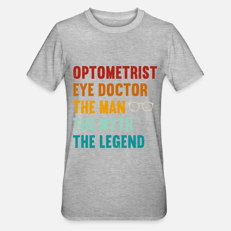 Optométriste Optométriste Optométrie - T-shirt polycoton Unisexe - gris chiné
