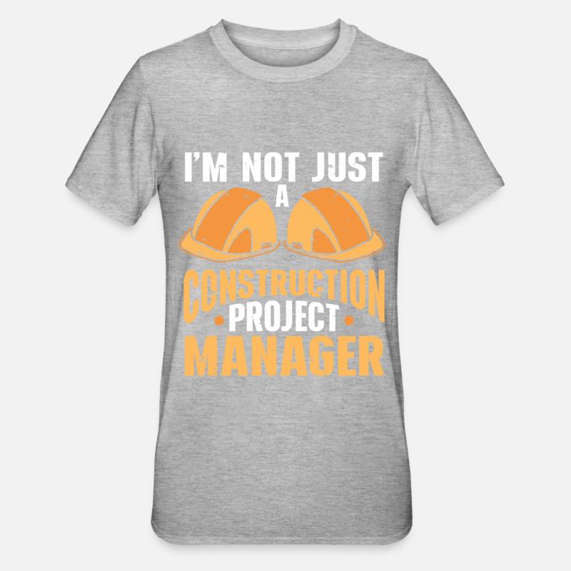 Chef de projet de construction - T-shirt polycoton Unisexe - gris chiné