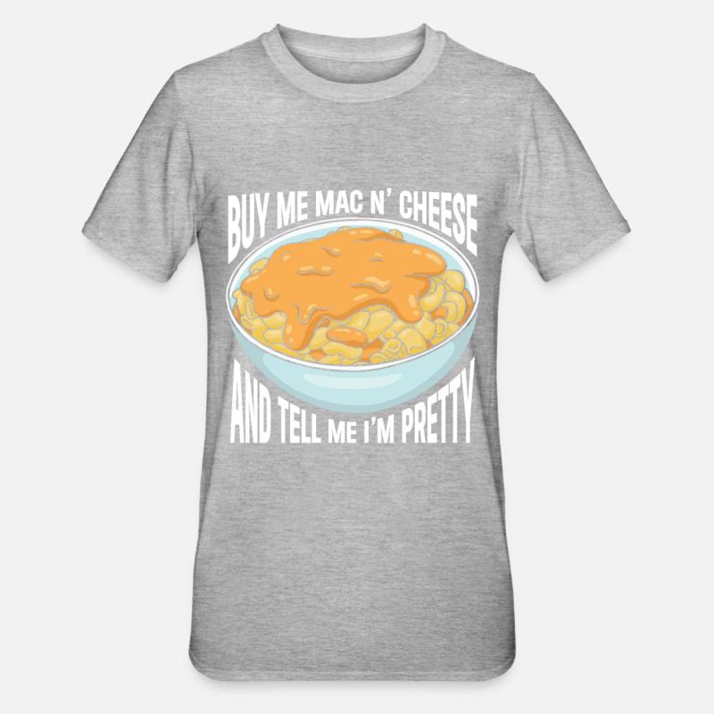 Mac And Cheese Macaroni - Unisex Polycotton T-Shirt - heather grey