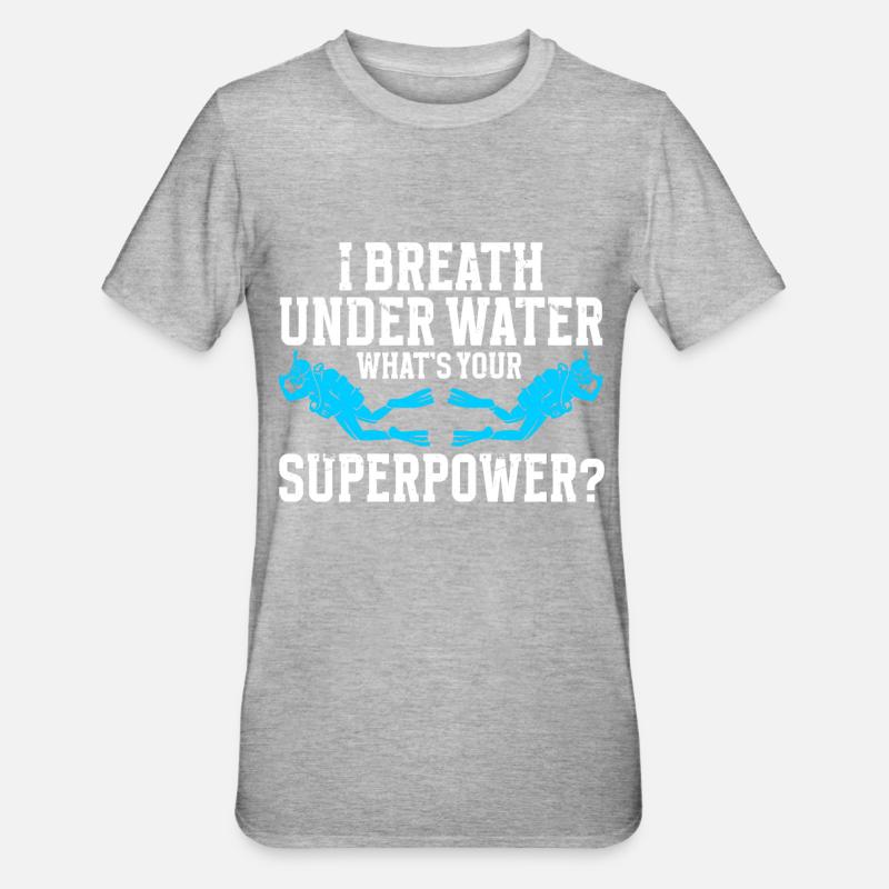 Plongeur Plongeur - T-shirt polycoton Unisexe - gris chiné