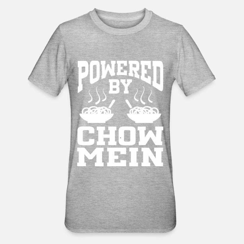 Powered By Chow Mein - Unisex Polycotton T-Shirt - heather grey