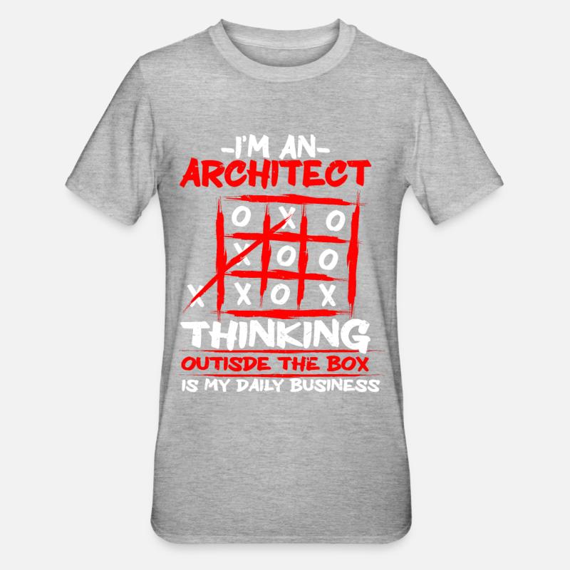Architecte Architecture - T-shirt polycoton Unisexe - gris chiné