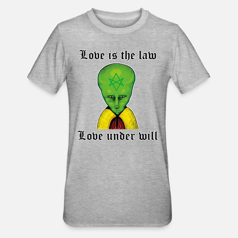 Alien Aiwass LAM - T-shirt polycoton Unisexe - gris chiné