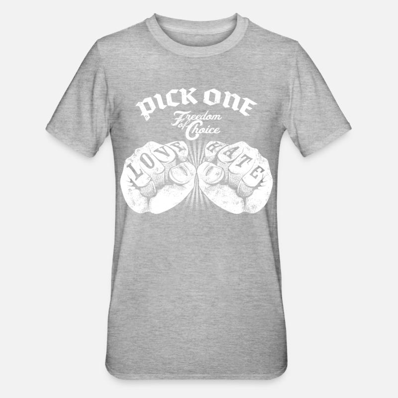 Amour - T-shirt polycoton Unisexe - gris chiné