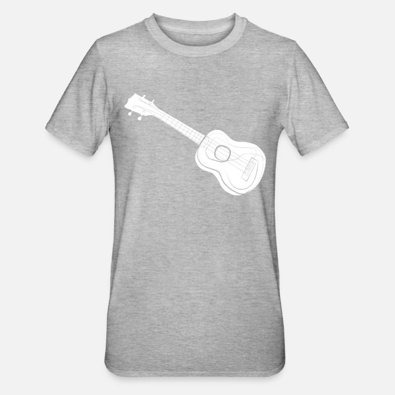 Ukulele - T-shirt polycoton Unisexe - gris chiné