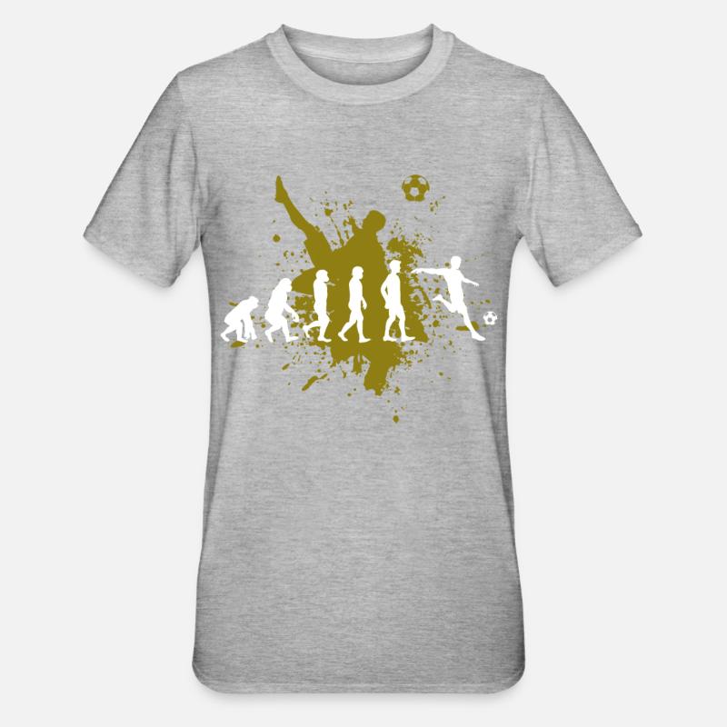 Fußball - Unisex Polycotton T-Shirt - Grau meliert