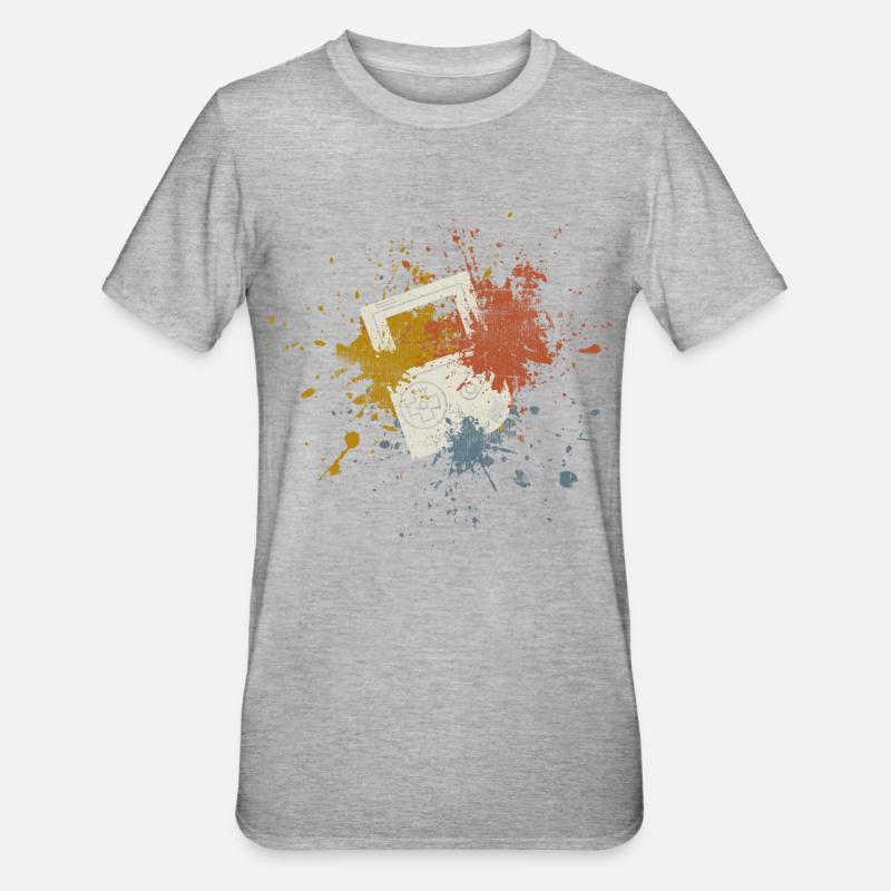 Gaming retro - T-shirt polycoton Unisexe - gris chiné