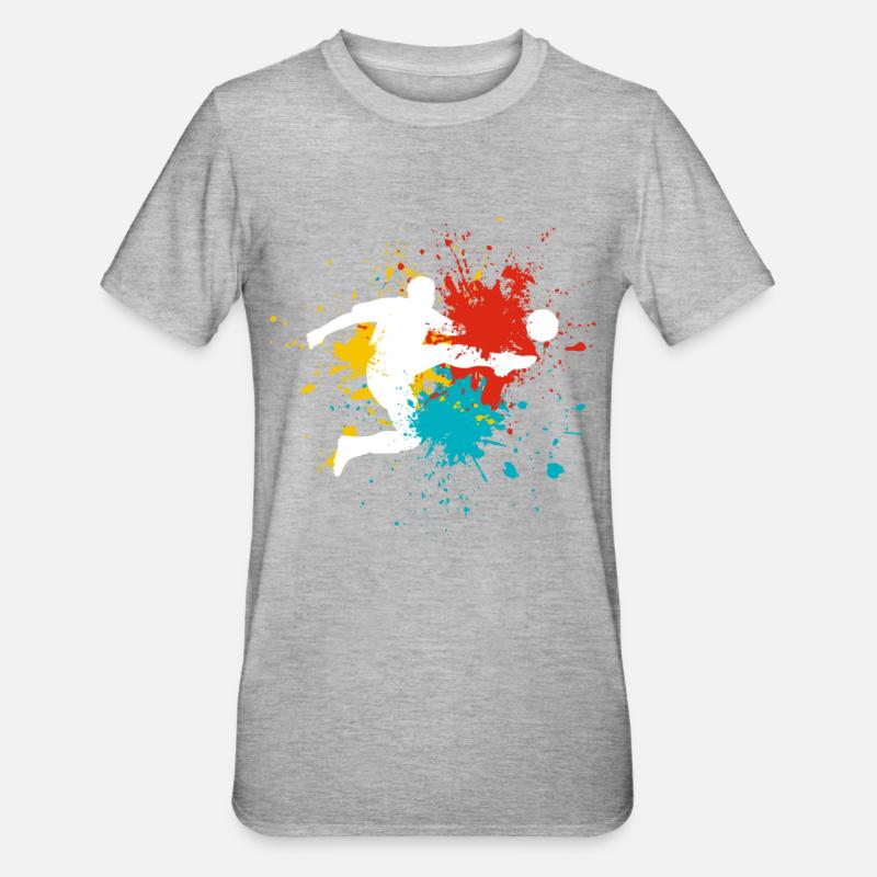 Fußball - Unisex Polycotton T-Shirt - Grau meliert