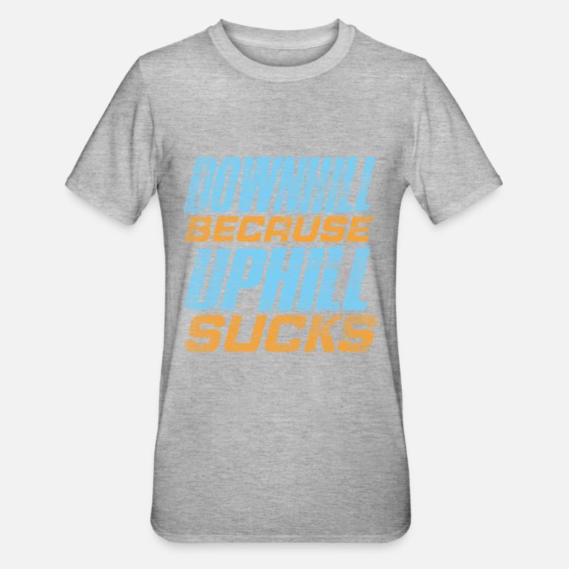 VTT de descente - T-shirt polycoton Unisexe - gris chiné