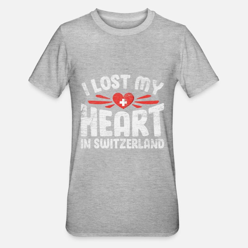Suisse - T-shirt polycoton Unisexe - gris chiné