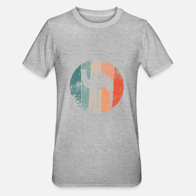 Dromadaire chameau - T-shirt polycoton Unisexe - gris chiné