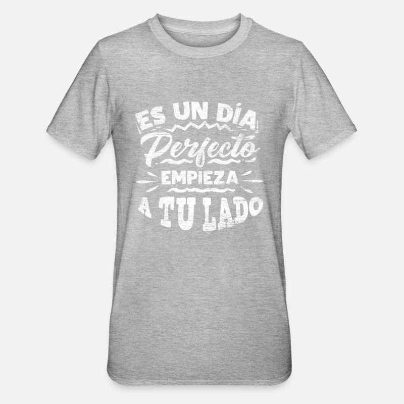 Spanien Spanisch - Unisex Polycotton T-Shirt - Grau meliert