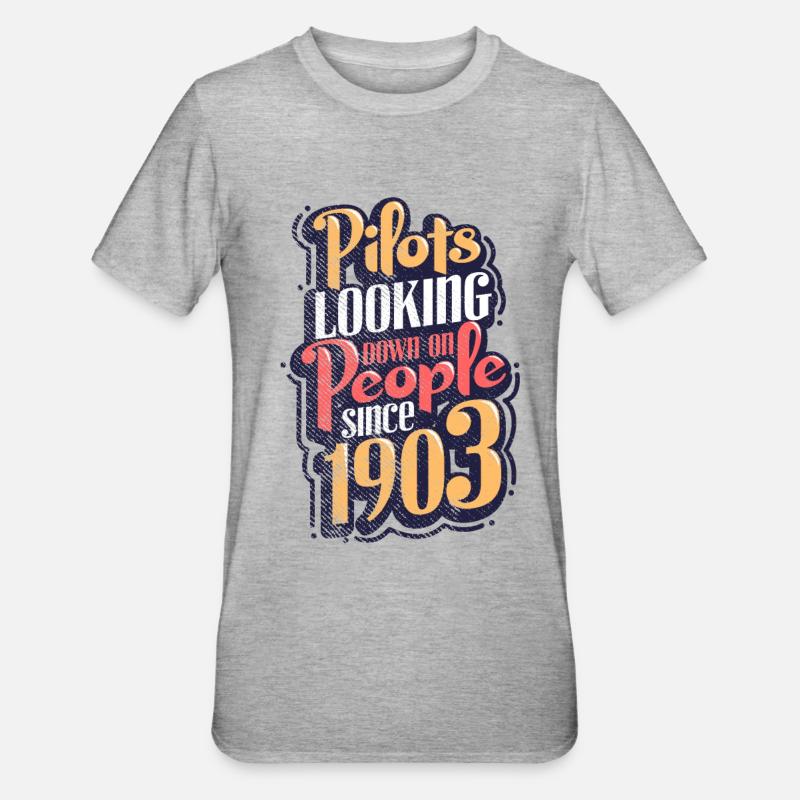 pilot - Unisex Polycotton T-Shirt - heather grey
