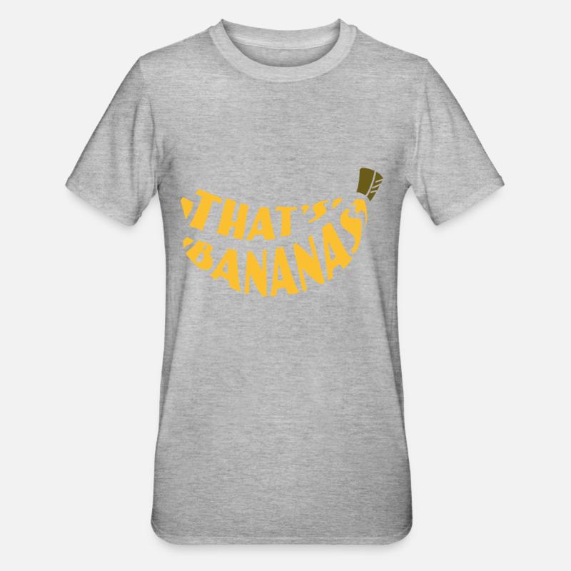 Banane - Unisex Polycotton T-Shirt - Grau meliert