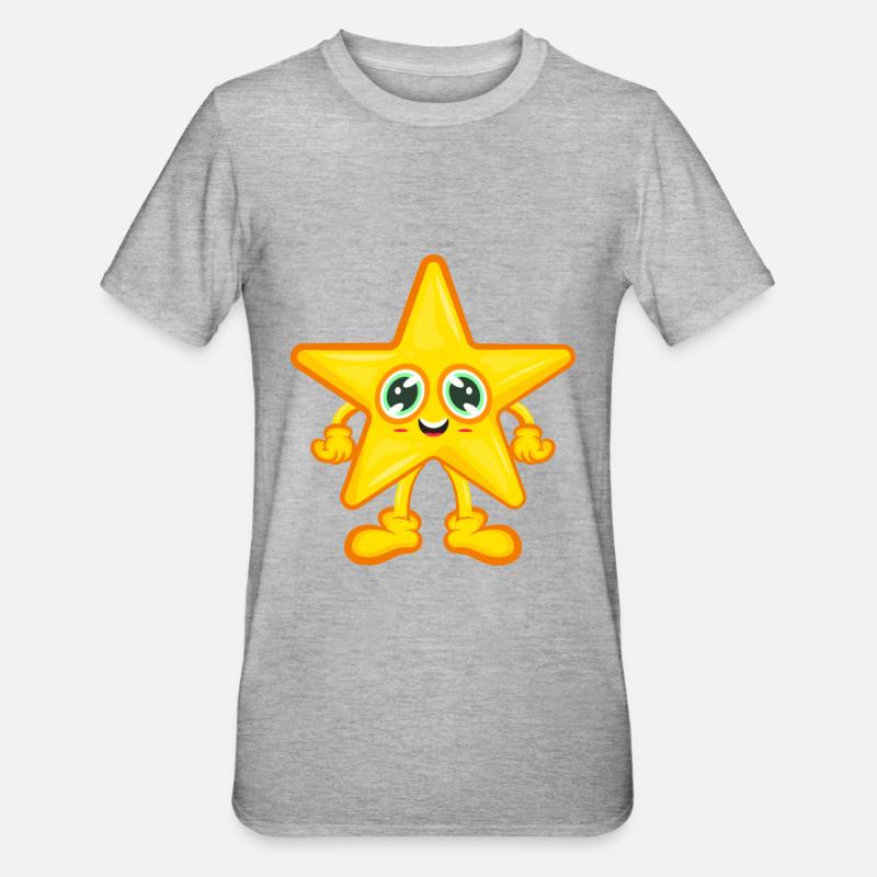 Stern Sternchen Comic - Unisex Polycotton T-Shirt - Grau meliert