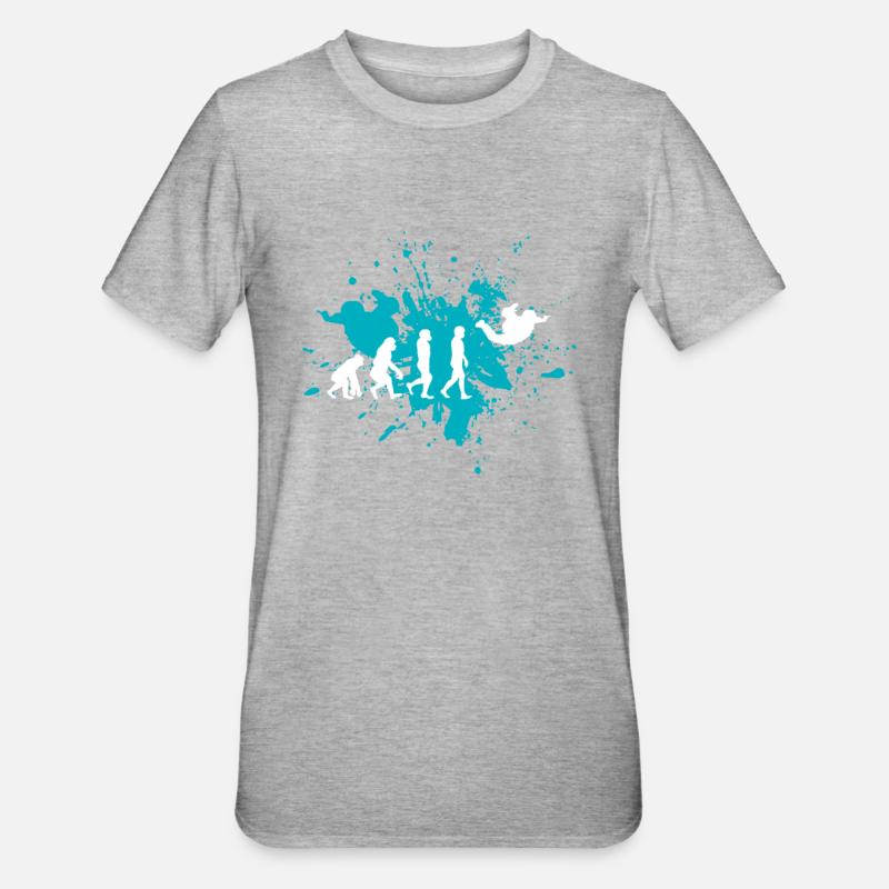 Parachute de parachutisme - T-shirt polycoton Unisexe - gris chiné