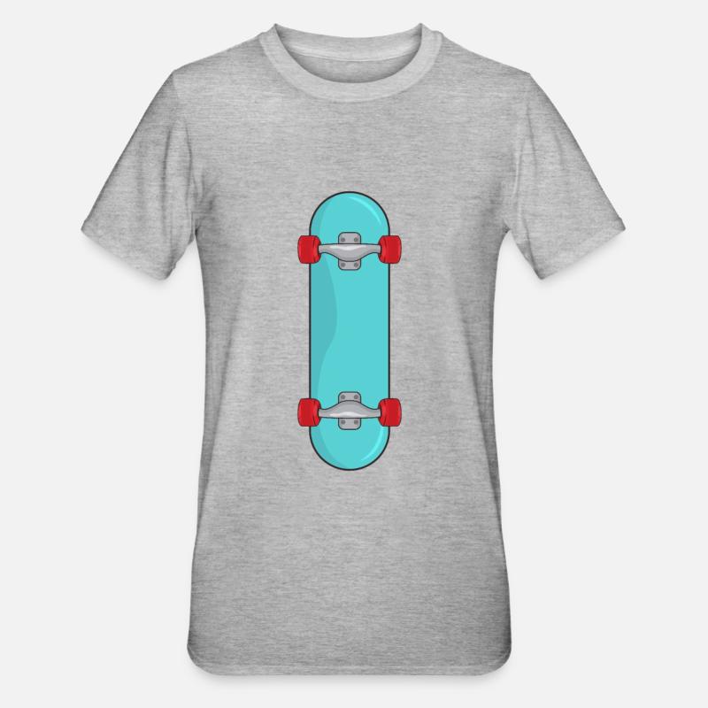 planche à roulette - T-shirt polycoton Unisexe - gris chiné