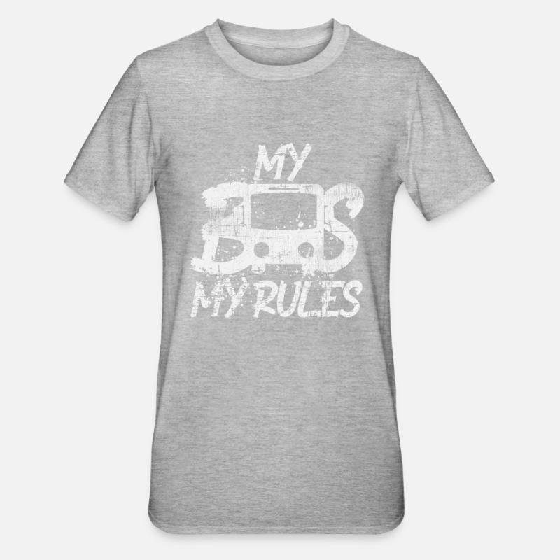 Busfahrer Bus - Unisex Polycotton T-Shirt - Grau meliert